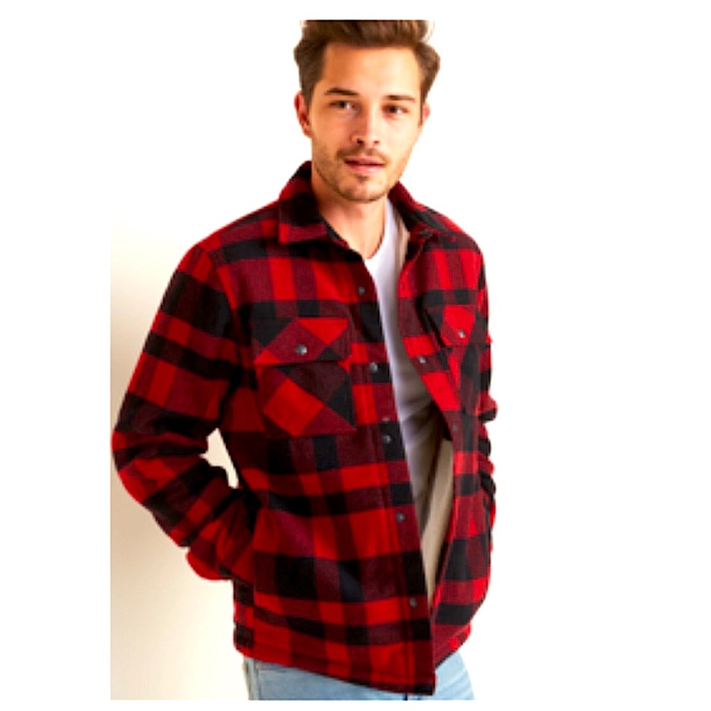 Old Navy Man sheep-lined Wool -blend Jacket USED!